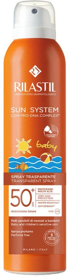 ist.ganassini spa rilastil sun system baby spray trasparente solare spf 50+ corpo per bambini 200ml