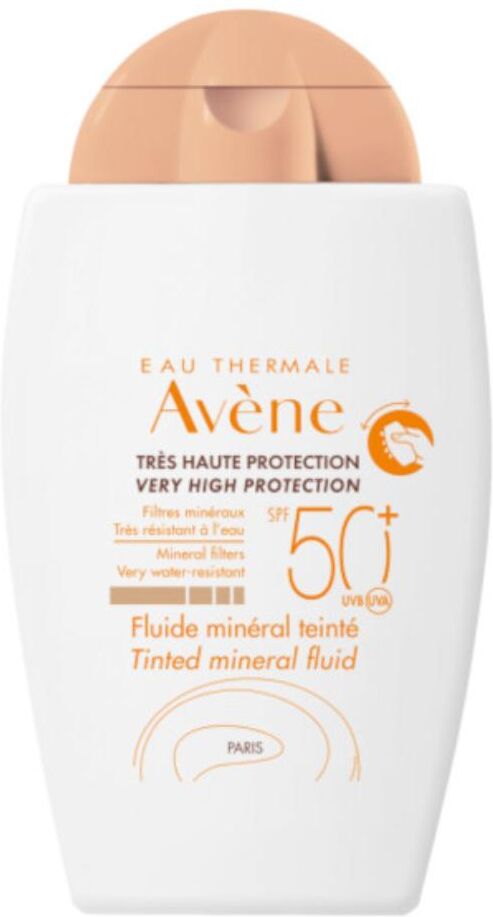 eau thermale avene solare fluido minerale viso colorato 40ml spf50+