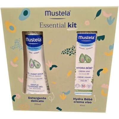 LAB.EXPANSCIENCE ITALIA Srl Mustela Essential Kit detergente delicato 200 ml; crema viso 40 ml e cestino portaoggetti LAB.EXPANSCIENCE ITALIA Srl Mustela Essential Kit detergente delicato 200 ml; crema viso 40 ml e cestino portaoggetti