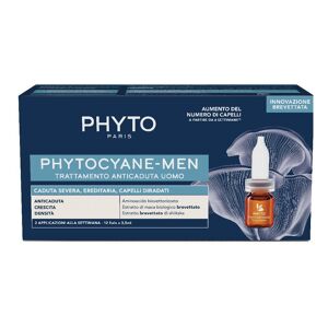 PHYTO (LABORATOIRE NATIVE IT.) Phyto Phytocyane Men Trattamento caduta severa dei capelli 12 fiale 5 ml