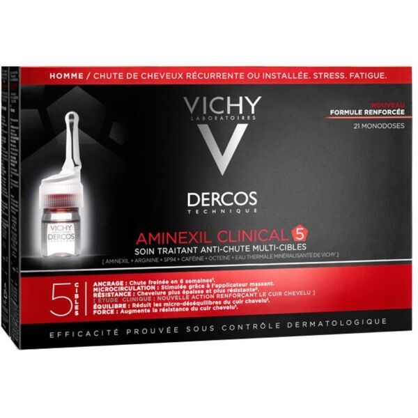 dercos aminexil intensive 5 uomo anticaduta vichy  21 flaconi