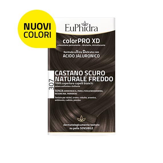 zeta farmaceutici spa euphidra bellezza e salute tinta per capelli colorpro xd colore 307 castano scuro naturale freddo