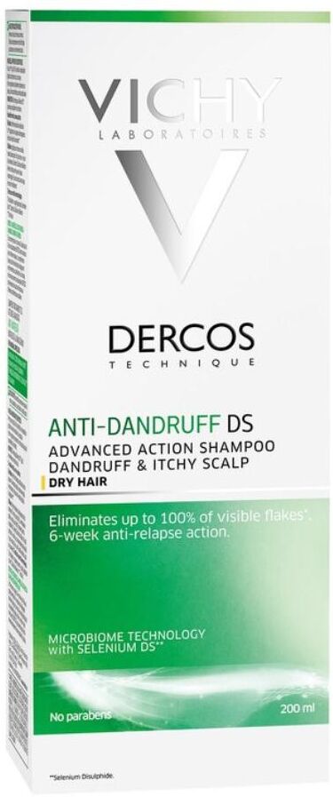 dercos shampoo anti forfora vichy trattante capelli secchi 200 ml