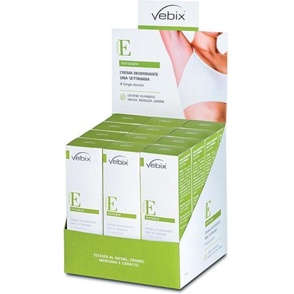 vebi istituto biochimico srl vebi istituto biochimico vebix phytamin crema deodorante 1 settimana 25 ml