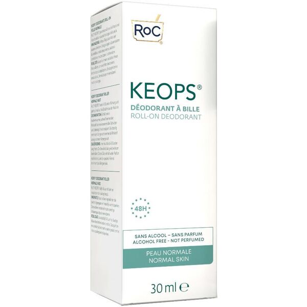 roc opco llc roc skincare cura e igiene del corpo keops deodorante cattura odori roll-on 30 ml