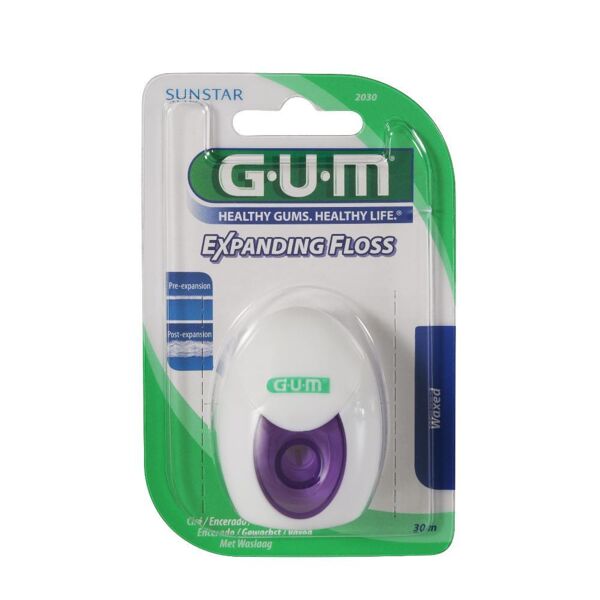 sunstar italiana srl gum  expanding floss filo interdentale cerato 30 metri