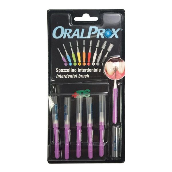 ids spa ids oralprox blister da 6 spazzolini interdentali misura 0 colore viola