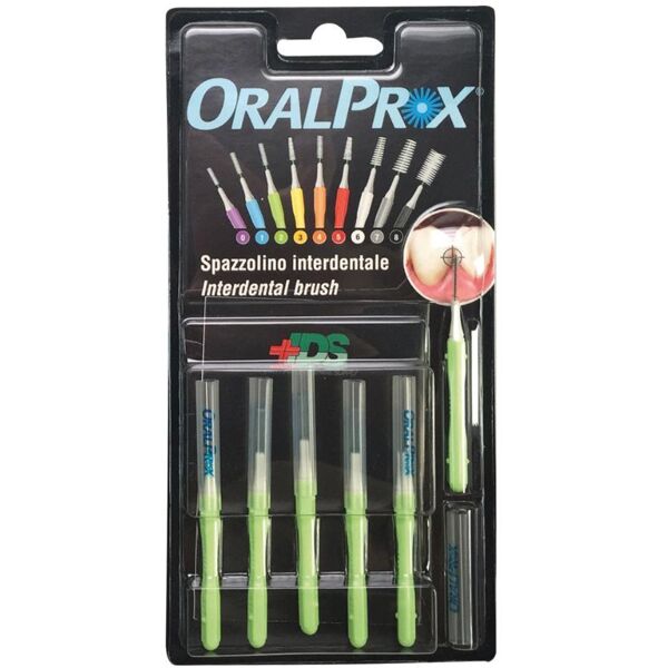 ids spa ids oralprox blister da 6 spazzolini interdentali misura 2 colore verde