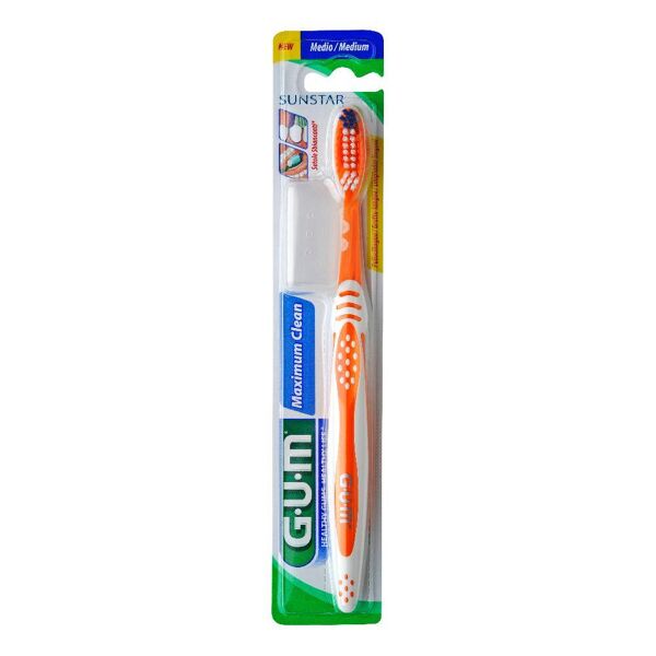 sunstar italiana srl gum  igiene dentale quotidiana maximum clean spazzolino medio regular