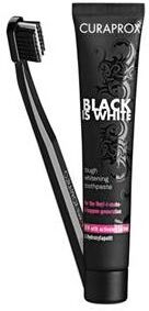 curaden ag curaprox white is black dentifricio 90ml + spazzolino ultra soft