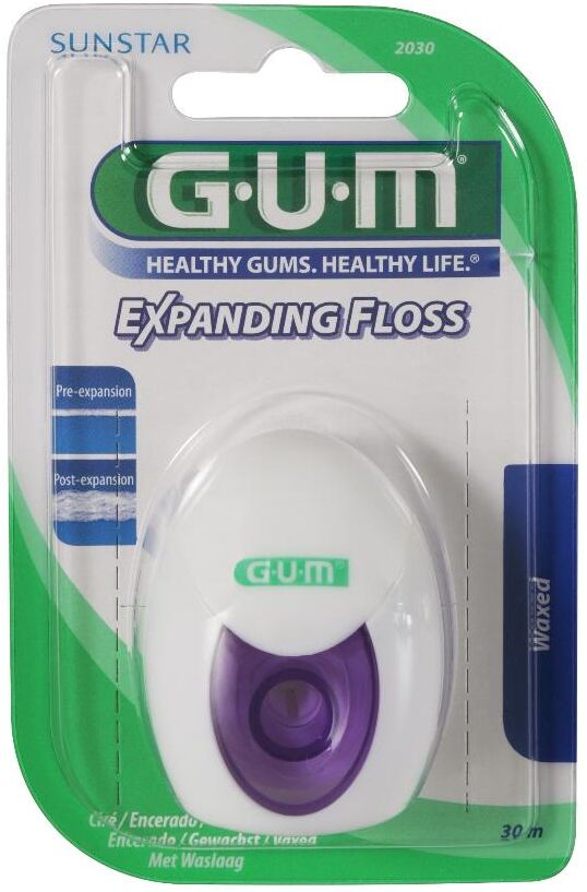 sunstar italiana srl gum  expanding floss filo interdentale cerato 30 metri