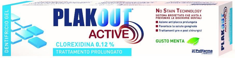 polifarma benessere srl polifarma plakout active 0,12 dentifricio  igiene dentale quotidiana 75 ml