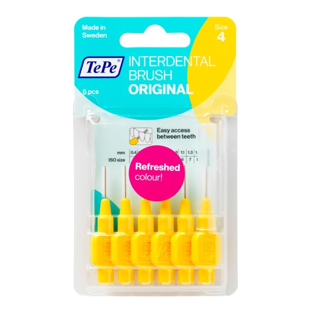 giuriati tepe tepe  cura dentale quotidiana 6 scovolini interdentali 0,7 colore giallo