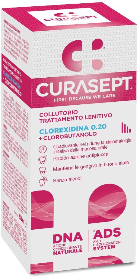 curasept cura e prevenzione dei problemi dentali collutorio ads 0,20 clorexidina e clorobutanolo 200 ml