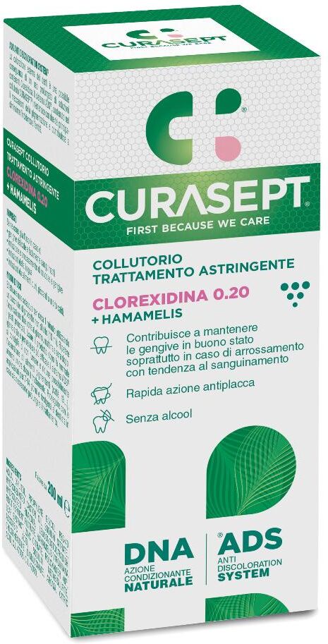 curasept cura e prevenzione dei problemi dentali collutorio ads 0,20 clorexidina e hamamelis 200 ml