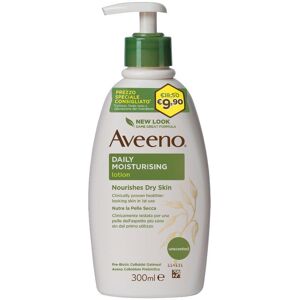 Johnson & Johnson Aveeno Daily Moisturising Crema Idratante Corpo Pump  con Avena Colloidale Prebiotica 300ml