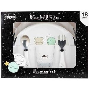 Chicco Artsana Set Pappa Black White Planets 18m+ Limited Edition