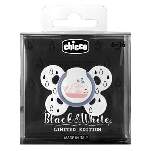 Chicco Artsana PhysioForma Black White Comfort Succhietto Tettarella Silicone 6-16m 1 Pezzo Limited Edition