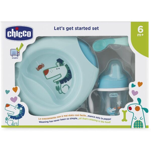 (artsana) chicco set pappa 6 mesi+ azzurro