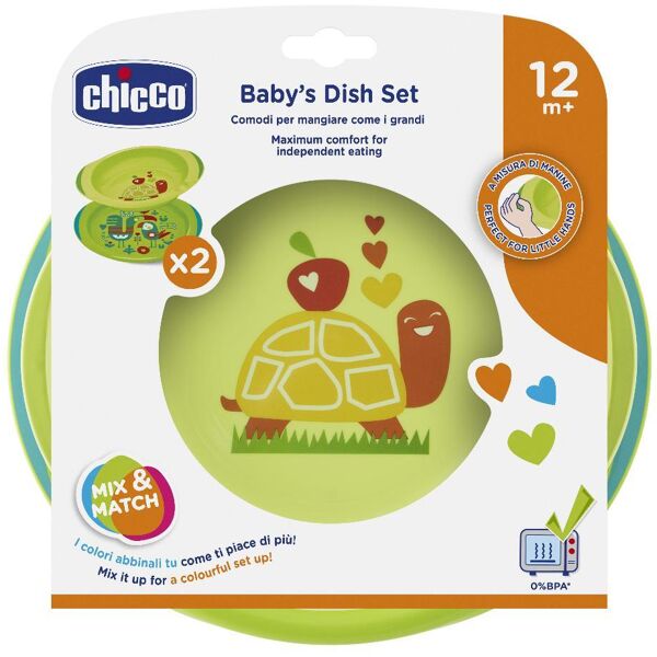 chicco set 160023 piatti fond/pian 12m+