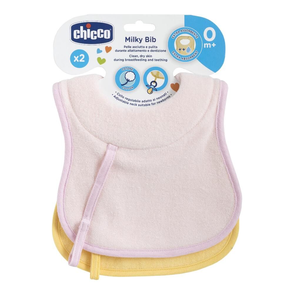 chicco ch bavagl 0m+ 2pz rosa