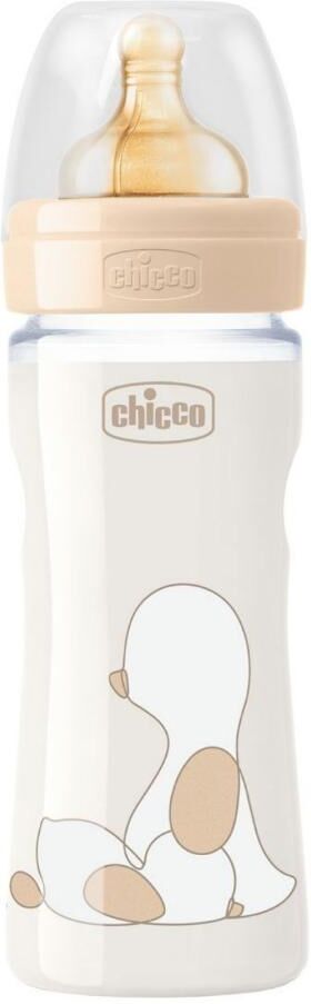 chicco biberon original touch regular unisex con tettarella in caucciu' 250ml