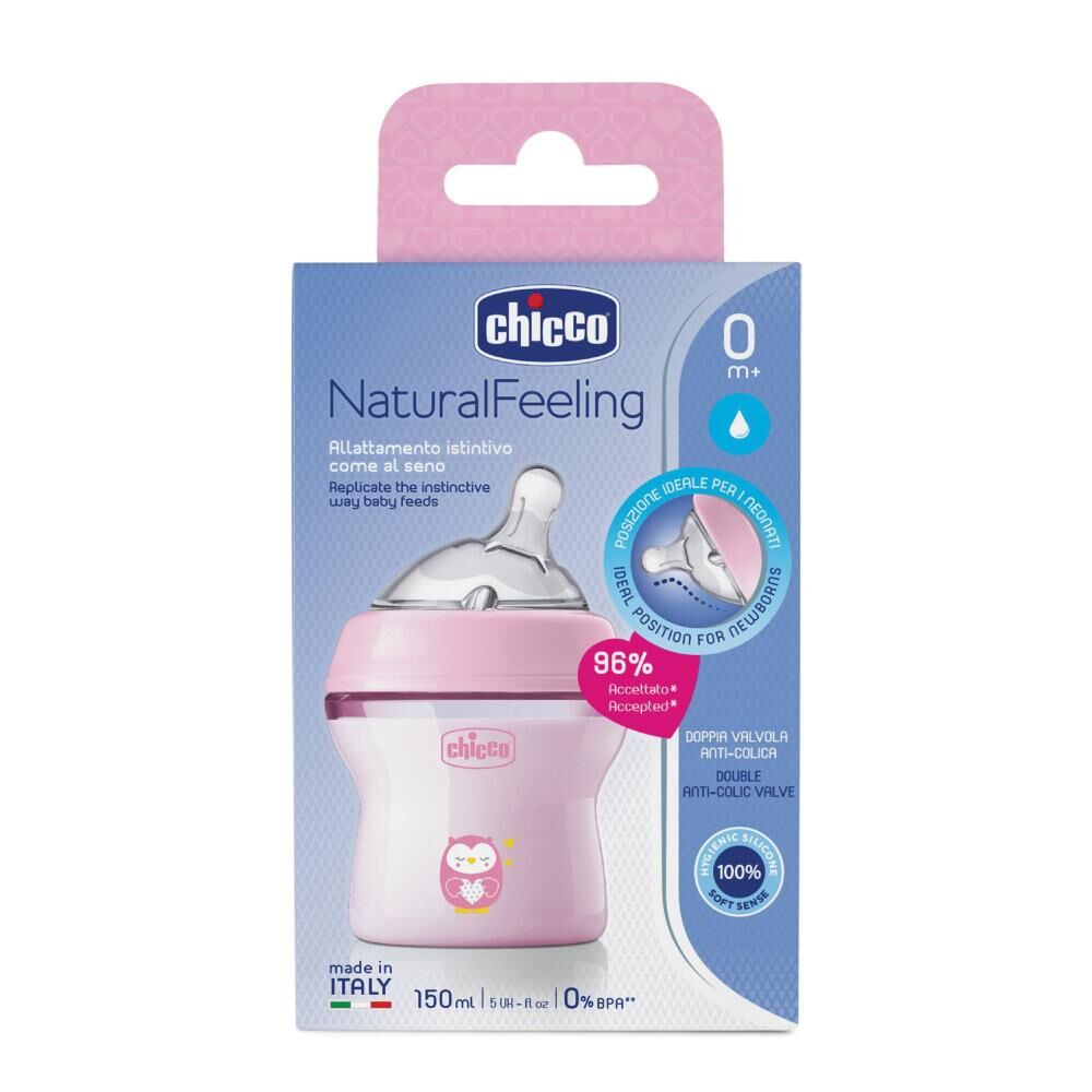 Chicco CH Bib.NatFeel*PL Girl0m+150ml