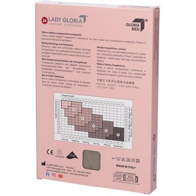 GLORIA MED SpA Ladygloria 24 Collant a Compressione Graduata Forte Colore Daino Taglia 3 per Gambe Affaticate e Prevenzione Vene Varicose GLORIA MED SpA Ladygloria 24 Collant a Compressione Graduata Forte Colore Daino Taglia 3 per Gambe Affaticate e Prevenzione Vene Varicose