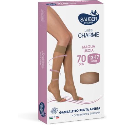 DESA PHARMA Srl Sauber gambaletto 70 den liscio taglia 2 - gambaletto elasticizzato a compressione leggera DESA PHARMA Srl Sauber gambaletto 70 den liscio taglia 2 - gambaletto elasticizzato a compressione leggera