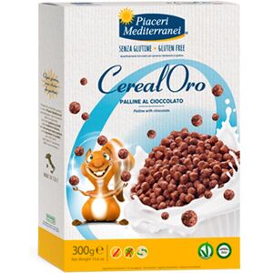 EUROSPITAL SpA Eufarma Linea Senza Glutine Piaceri Mediterranei Colazione Cerealoro Palline al Cioccolato 300 g