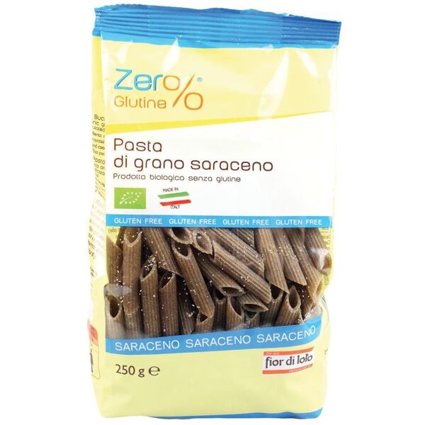 biotobio srl il fior di loto zero% glutine penne grano saraceno integrale 250 g