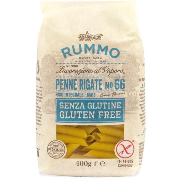 rummo spa rummo penne rigate n66 di riso integrale e mais 400 g