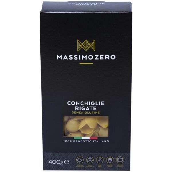 massimo zero srl massimo zero alimenti senza glutine conchiglie rigate pasta secca 400 g