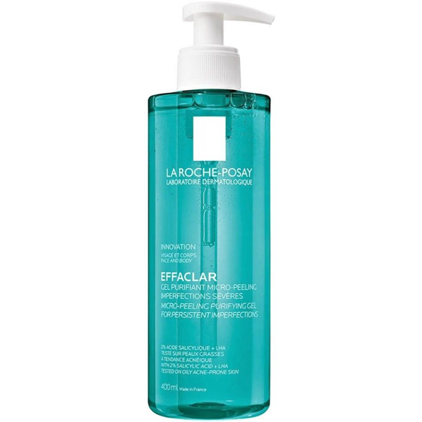 l'oreal la roche posay  benessere termale pelli grasse effaclar duo+ gel micro-peeling purificante 400 ml