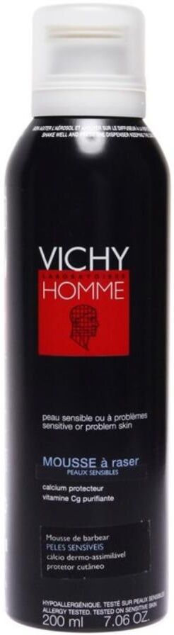 vichy homme mousse schiuma da barba anti-irritazioni uomo 200 ml