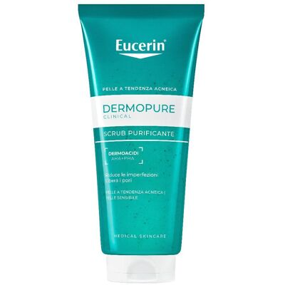 BEIERSDORF SpA Eucerin DermoPure Clinical Scrub esfoliante per pelle grassa e punti neri 100 ml BEIERSDORF SpA Eucerin DermoPure Clinical Scrub esfoliante per pelle grassa e punti neri 100 ml