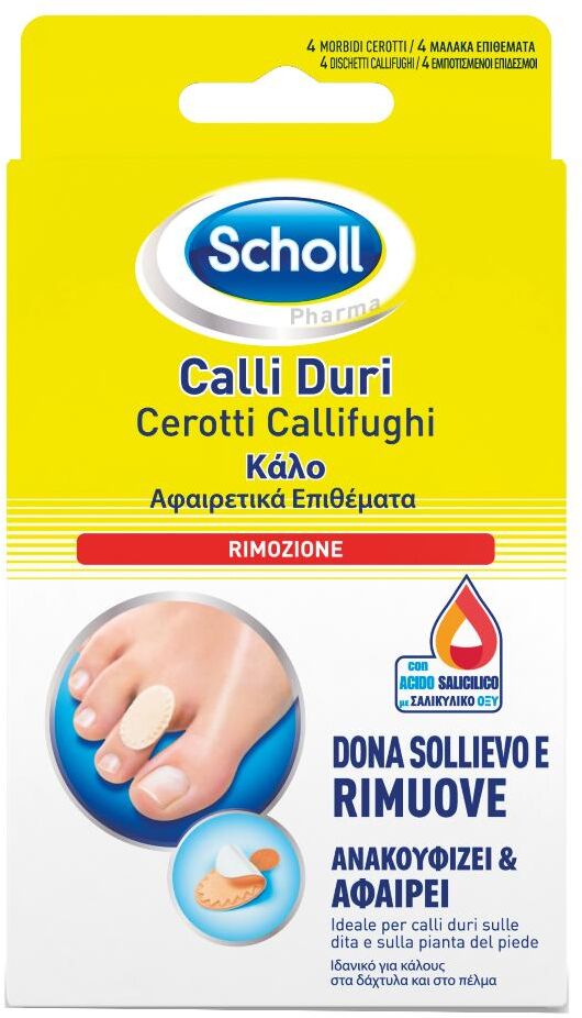 cooper consumer health it srl scholl trattamento calli duri 6 cerotti calli e durezze callifughi