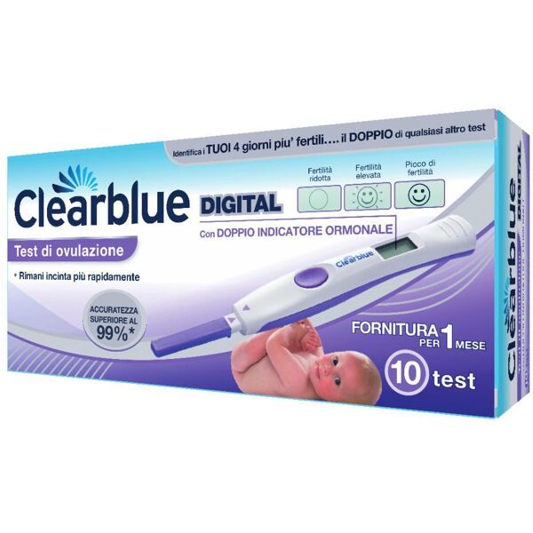 procter & gamble srl clearblue 10 test di ovulazione digitali doppio indicatore