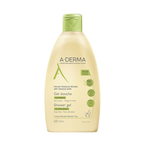 aderma (pierre fabre it.spa) a-derma les indispensables gel douche latte d'avena gel doccia surgras 500 ml