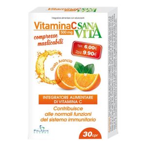 PALADIN PHARMA SpA Sanavita Vitamina C 30 Compresse Masticabili  Integratore  Alimentare