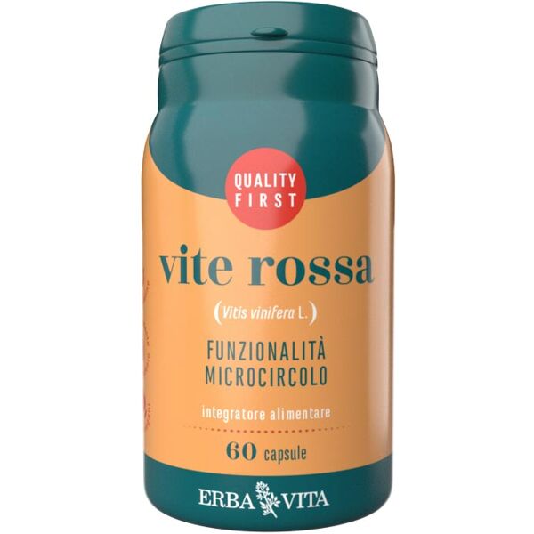 erba vita integratori alimentari a base vegetale vite rossa microcircolo antiossidante 60 capsule