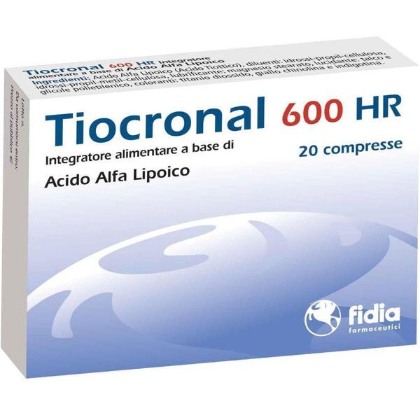 blv pharma group fidia  apparato articolare tiocronal 600 hr integratore 20 compresse