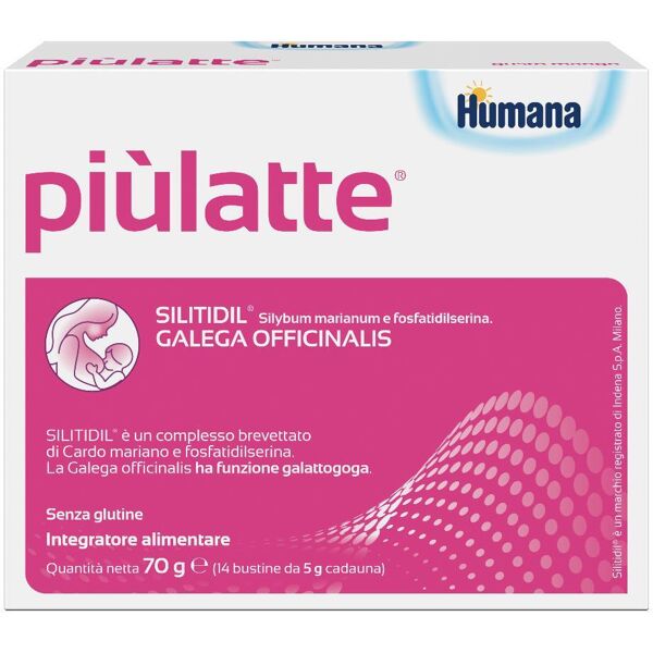 humana italia spa humana più latte integratore alimentare  linea gravidanza e allattamento 14 buste