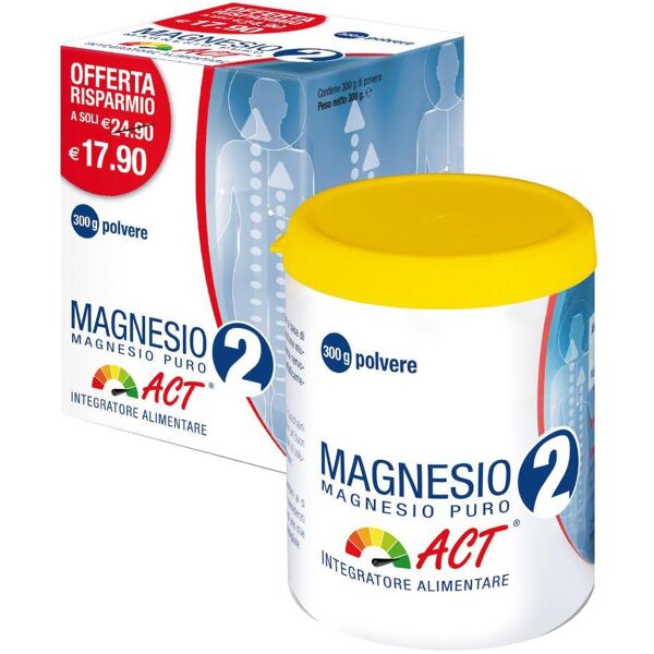 f&f srl magnesio 2 act magnesio puro integratore alimentare 300 g