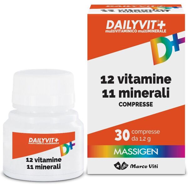 marco viti farmaceutici spa dailyvit+ integratore 12 vitamine 11 minerali 30 compresse