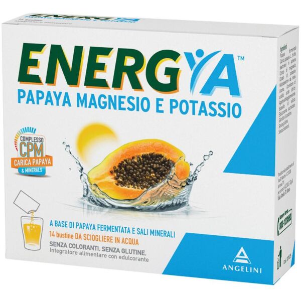 angelini (a.c.r.a.f.) spa angelini energya papaya magnesio e potassio integratore alimentare 14 bustine