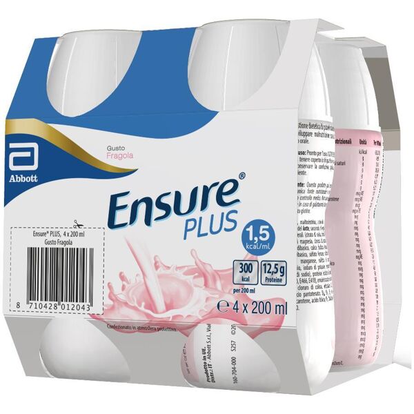 abbott ensure plus gusto fragola strawberry 4 x 200 ml