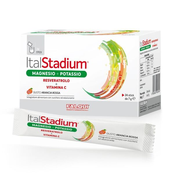 falqui prodotti farmac. srl italstadium magnesio potassio vitamina c integratore alimentare 24 bustine stick