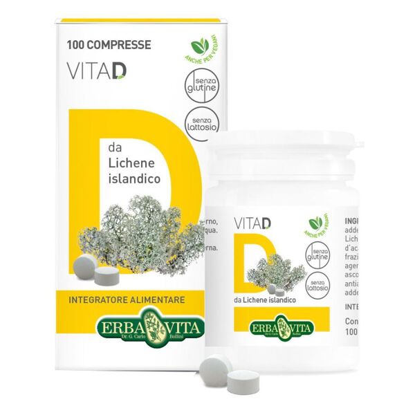 erba vita integratori alimentari a base vegetale vita d vitamina d3 100 compresse orosolubili