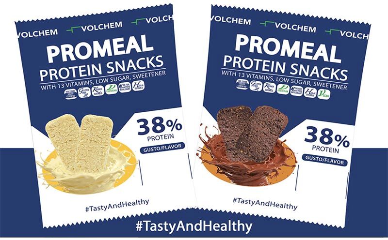 volchem srl volchem integrazione alimentare sportiva promeal protein barrette snack 3x12,5 g